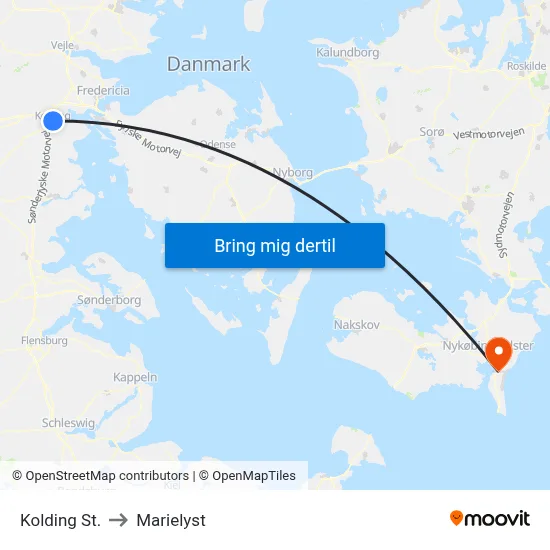 Kolding St. to Marielyst map