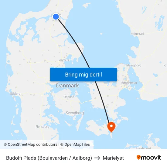 Budolfi Plads (Boulevarden / Aalborg) to Marielyst map