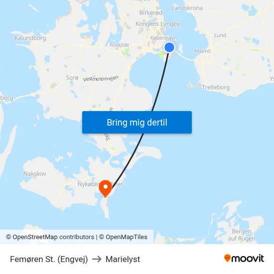 Femøren St. (Engvej) to Marielyst map