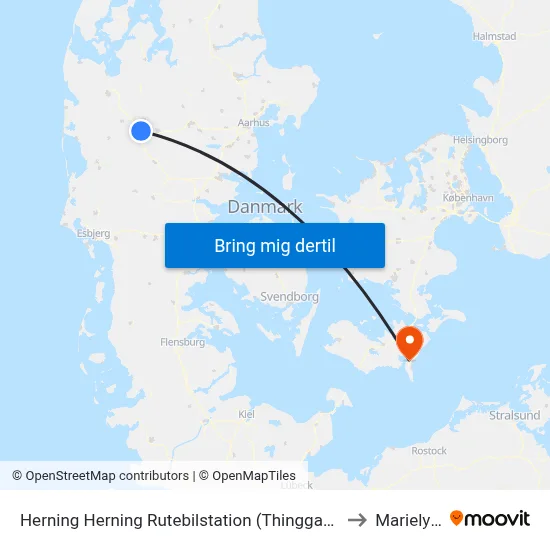 Herning Herning Rutebilstation (Thinggaard) to Marielyst map