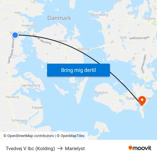 Tvedvej V Ibc (Kolding) to Marielyst map