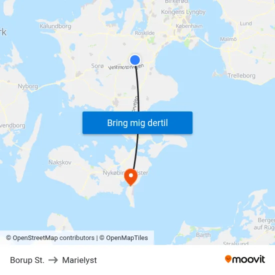 Borup St. to Marielyst map