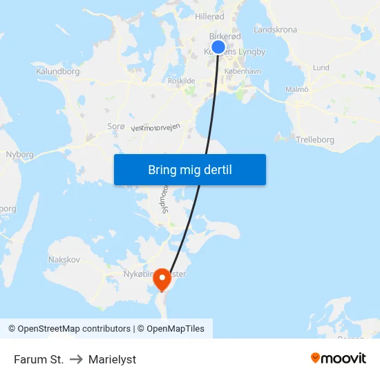Farum St. to Marielyst map