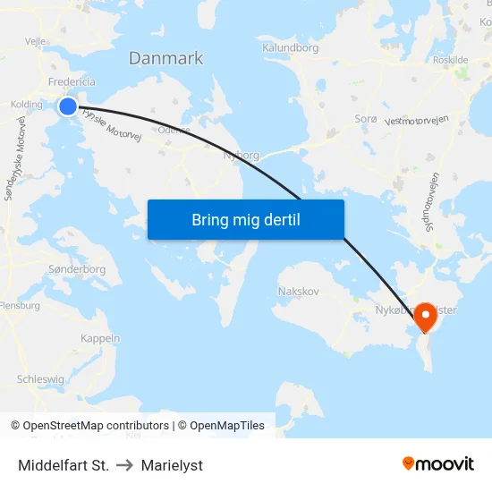 Middelfart St. to Marielyst map