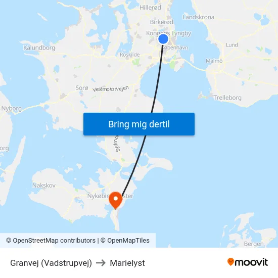 Granvej (Vadstrupvej) to Marielyst map