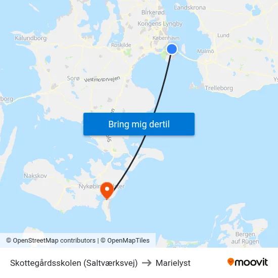 Skottegårdsskolen (Saltværksvej) to Marielyst map