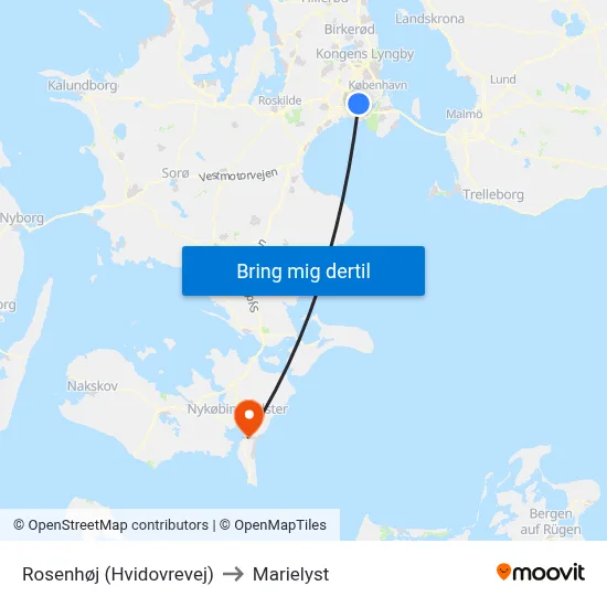 Rosenhøj (Hvidovrevej) to Marielyst map