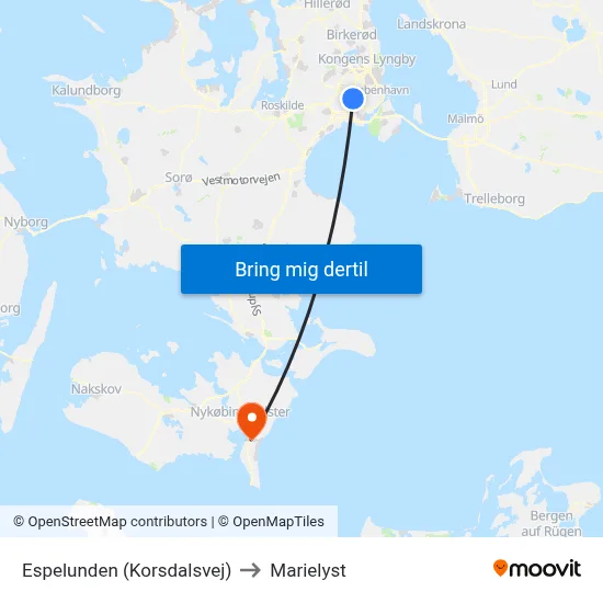 Espelunden (Korsdalsvej) to Marielyst map