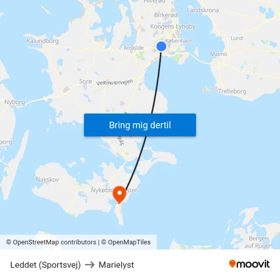 Leddet (Sportsvej) to Marielyst map