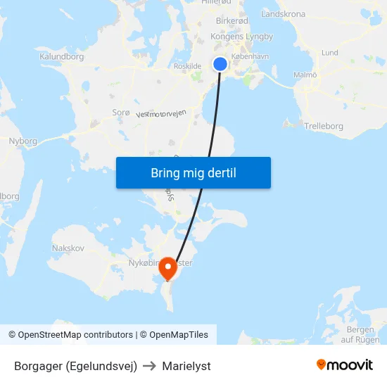 Borgager (Egelundsvej) to Marielyst map
