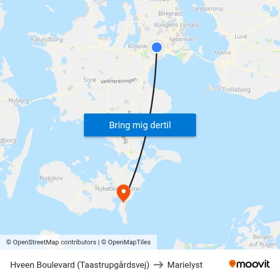 Hveen Boulevard (Taastrupgårdsvej) to Marielyst map