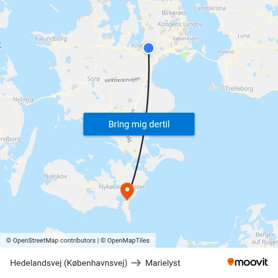 Hedelandsvej (Københavnsvej) to Marielyst map