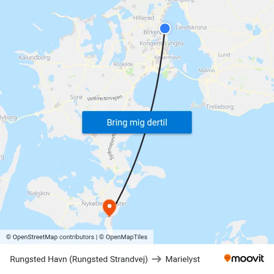 Rungsted Havn (Rungsted Strandvej) to Marielyst map