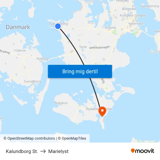 Kalundborg St. to Marielyst map