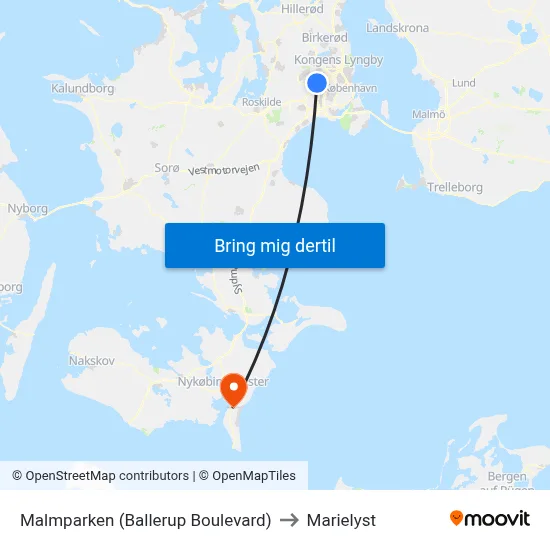 Malmparken (Ballerup Boulevard) to Marielyst map