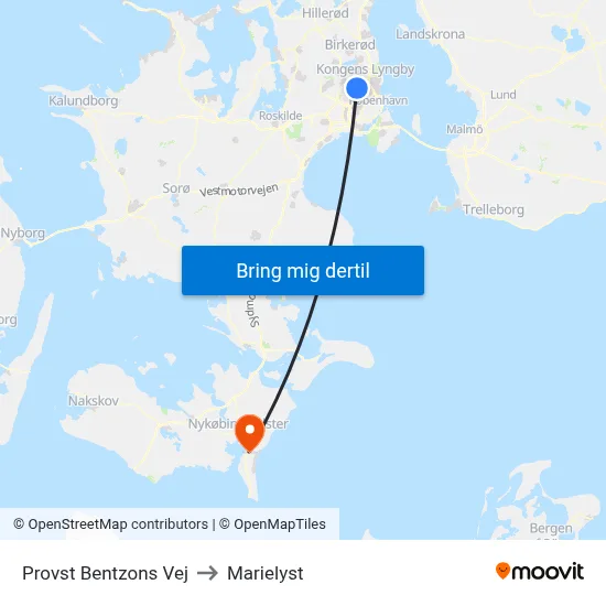Provst Bentzons Vej to Marielyst map