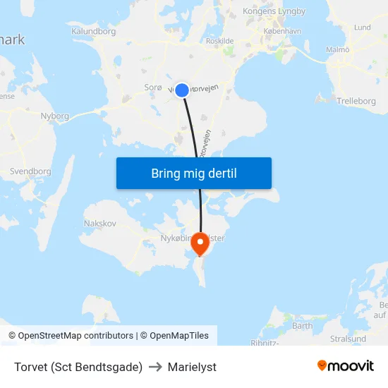 Torvet (Sct Bendtsgade) to Marielyst map