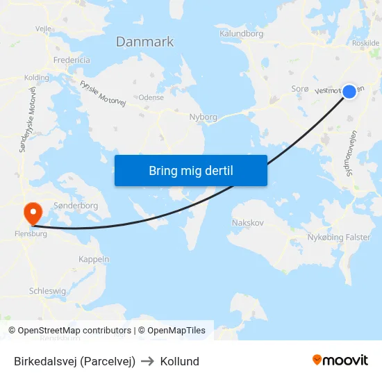 Birkedalsvej (Parcelvej) to Kollund map
