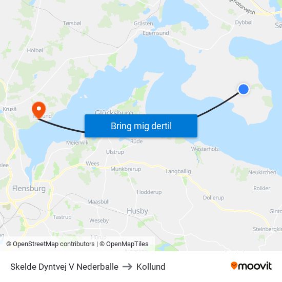 Skelde Dyntvej V Nederballe to Kollund map