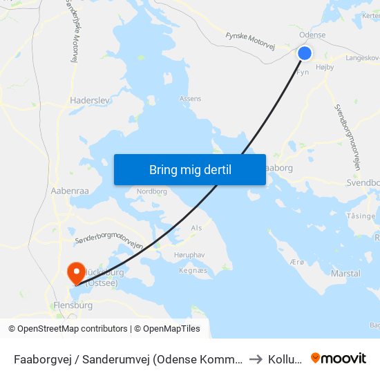 Faaborgvej / Sanderumvej (Odense Kommune) to Kollund map