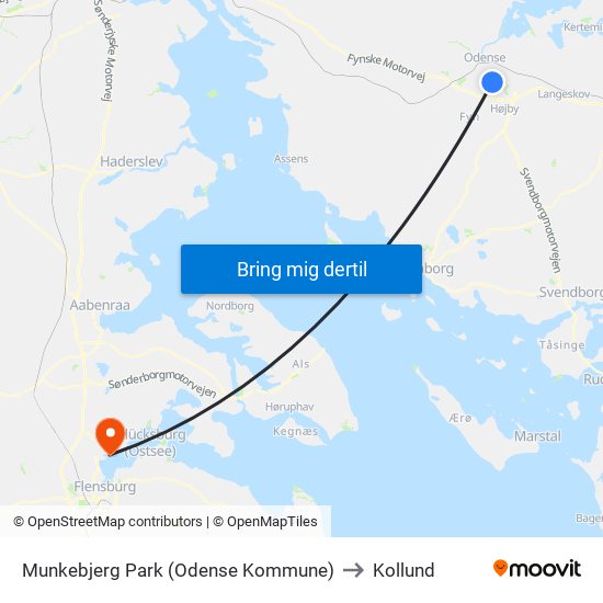 Munkebjerg Park (Odense Kommune) to Kollund map