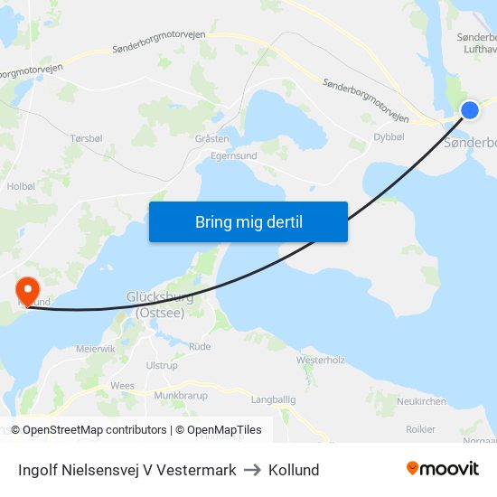 Ingolf Nielsensvej V Vestermark to Kollund map