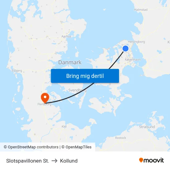 Slotspavillonen St. to Kollund map