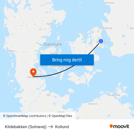 Kildebakken (Solnavej) to Kollund map