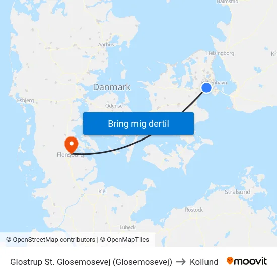 Glostrup St. Glosemosevej (Glosemosevej) to Kollund map