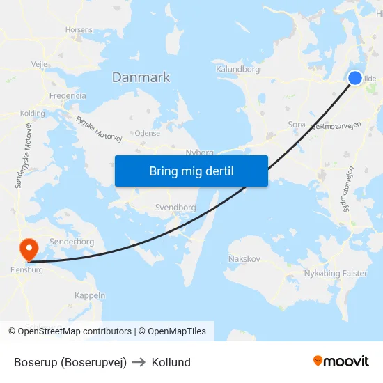 Boserup (Boserupvej) to Kollund map
