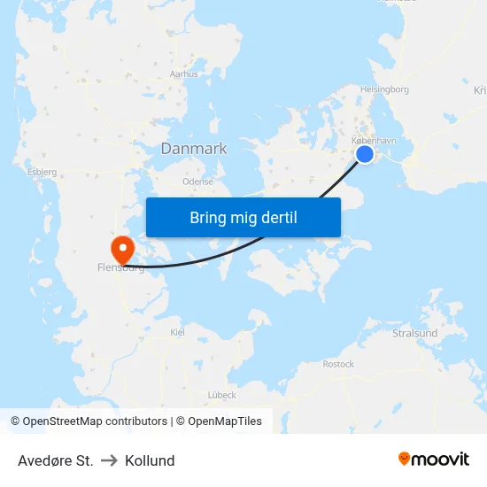 Avedøre St. to Kollund map