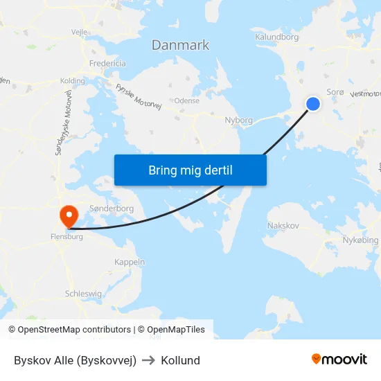 Byskov Alle (Byskovvej) to Kollund map