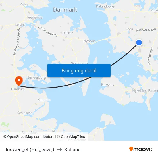 Irisvænget (Helgesvej) to Kollund map