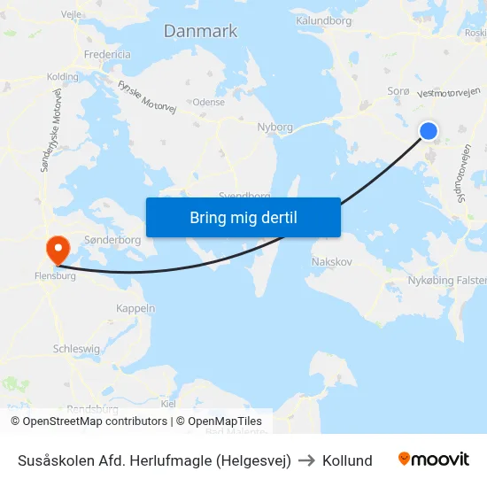 Susåskolen Afd. Herlufmagle (Helgesvej) to Kollund map