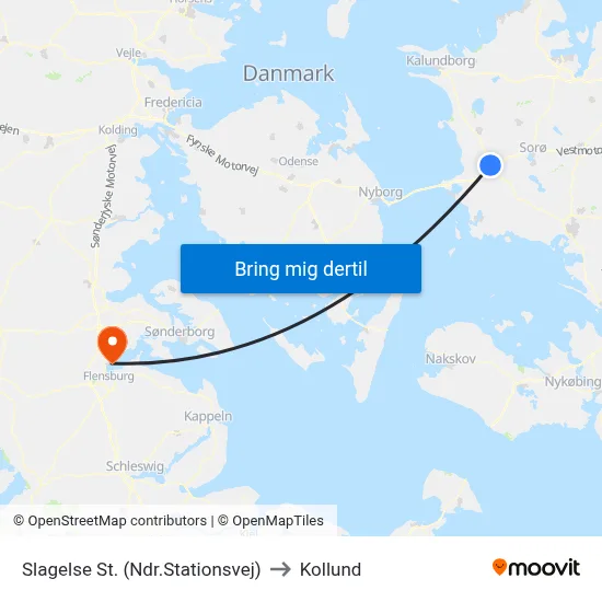 Slagelse St. (Ndr.Stationsvej) to Kollund map