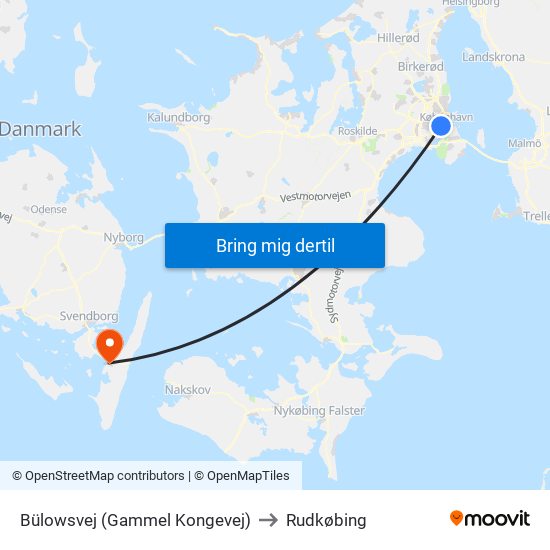 Bülowsvej (Gammel Kongevej) to Rudkøbing map