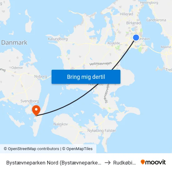 Bystævneparken Nord (Bystævneparken) to Rudkøbing map