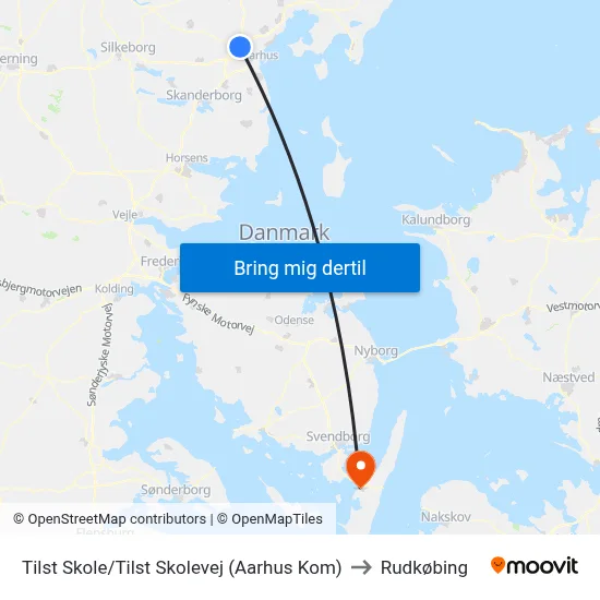 Tilst Skole/Tilst Skolevej (Aarhus Kom) to Rudkøbing map