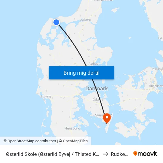 Østerild Skole (Østerild Byvej / Thisted Kommune) to Rudkøbing map