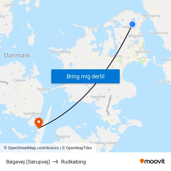 Bøgevej (Sørupvej) to Rudkøbing map