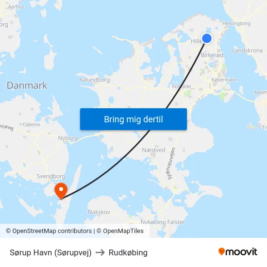Sørup Havn (Sørupvej) to Rudkøbing map