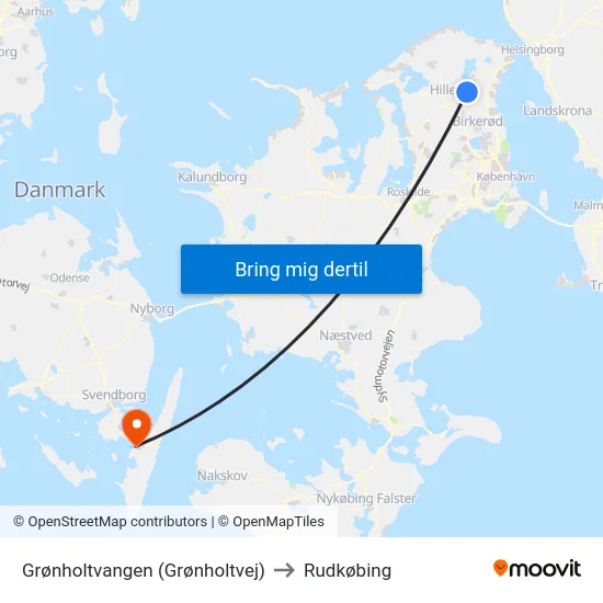 Grønholtvangen (Grønholtvej) to Rudkøbing map