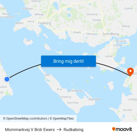 Mommarkvej V Brdr Ewers to Rudkøbing map
