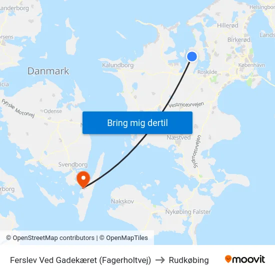 Ferslev Ved Gadekæret (Fagerholtvej) to Rudkøbing map