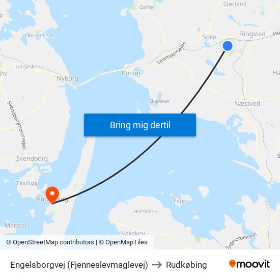 Engelsborgvej (Fjenneslevmaglevej) to Rudkøbing map