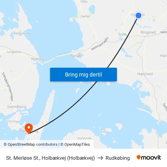 St. Merløse St., Holbækvej (Holbækvej) to Rudkøbing map