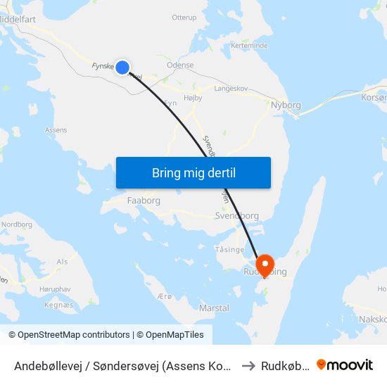 Andebøllevej / Søndersøvej (Assens Kommune) to Rudkøbing map