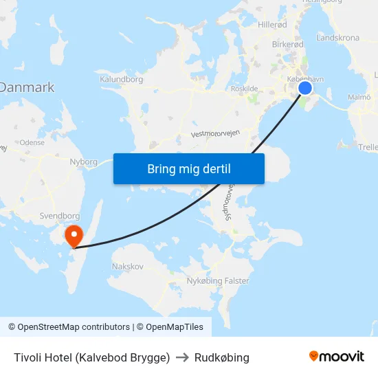 Tivoli Hotel (Kalvebod Brygge) to Rudkøbing map