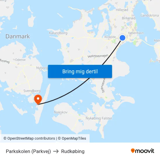 Parkskolen (Parkvej) to Rudkøbing map