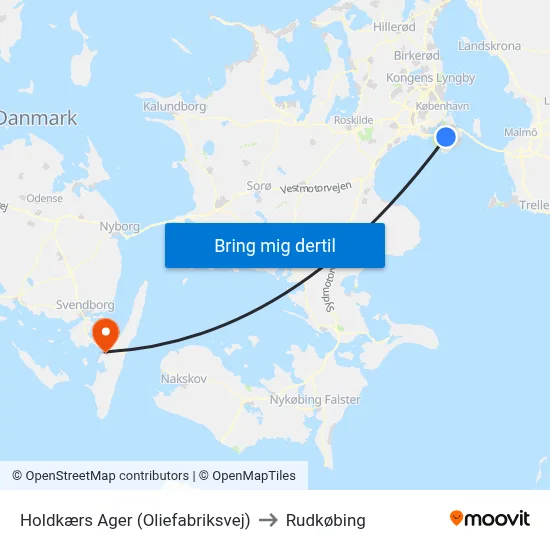 Holdkærs Ager (Oliefabriksvej) to Rudkøbing map